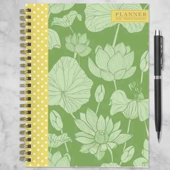 TF Publishing 2025 Medium Lotus Weekly Monthly Spiral Planner {7}