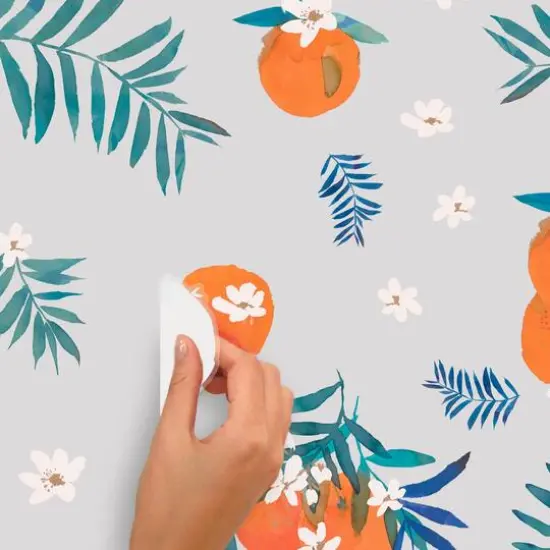 RoomMates Orange Blossom Peel & Stick Wall Decal Set {5}
