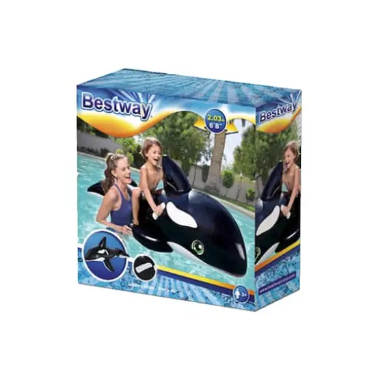 Bestway H2OGO! Jumbo Whale Rider Inflatable Pool Float {3}