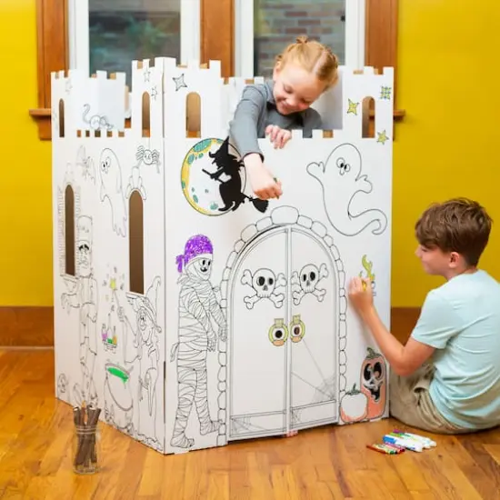 Easy Playhouse Haunted Castle Cardboard Playhouse {3}