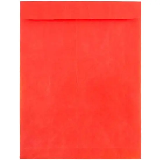JAM Paper 10" x 13" Tyvek Tear-Proof Open End Catalog Envelopes, 25ct. Red {1}