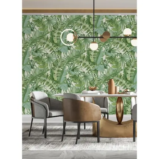 Katie Hunt Green Tropical Palm Leaf Wall Mural {7}