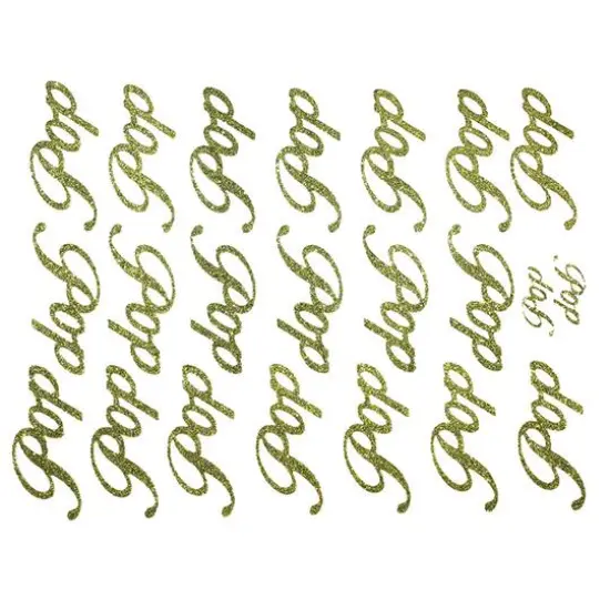JAM Paper Pop Gold Script Flower Adhesive {1}