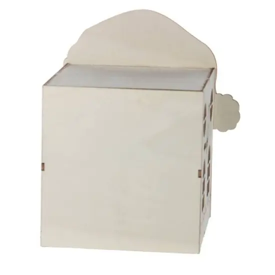 7" Unfinished Caf&eacute; Claus DIY LED Wood D&eacute;cor by Make Market&reg; {6}