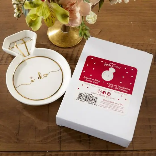 Kate Aspen White Diamond Ring Trinket Dish {7}