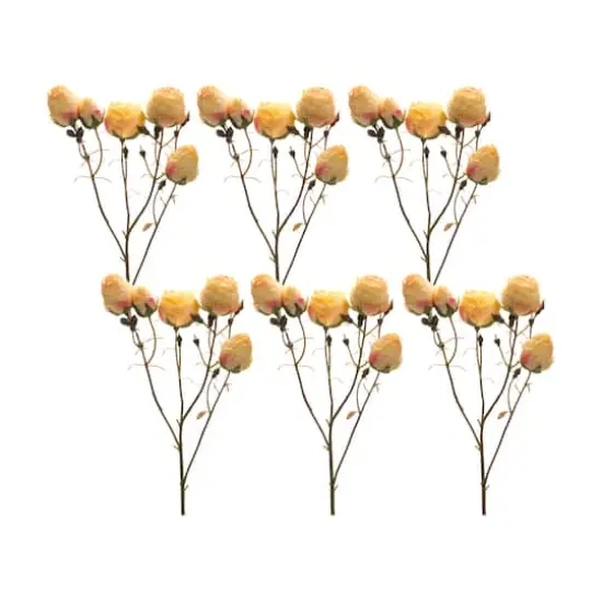 22" Blush Yellow Rose Bud Sprays, 6ct. {1}