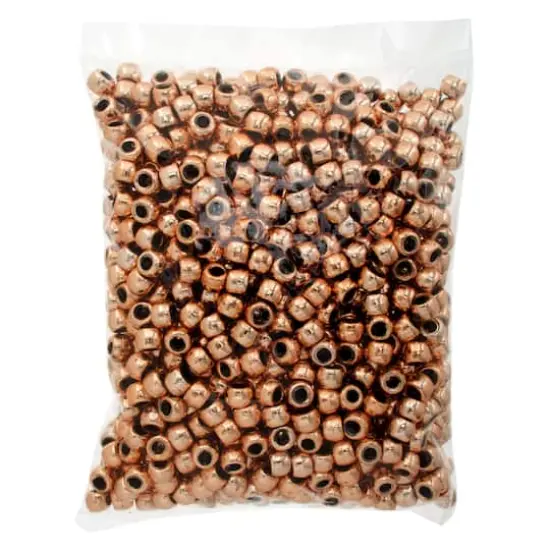 John Bead 9mm Metalized Opaque Pony Beads, 1,000ct. Copper {6}