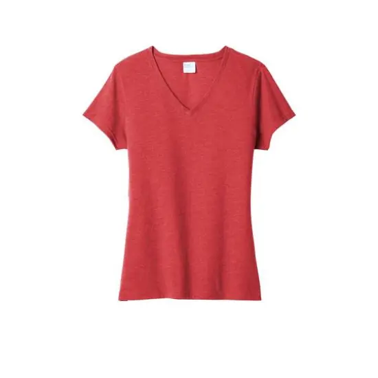 Port & Company&reg; Fan Favorite&trade; Blend Ladies V-Neck T-Shirt Forest Green Heather {2}