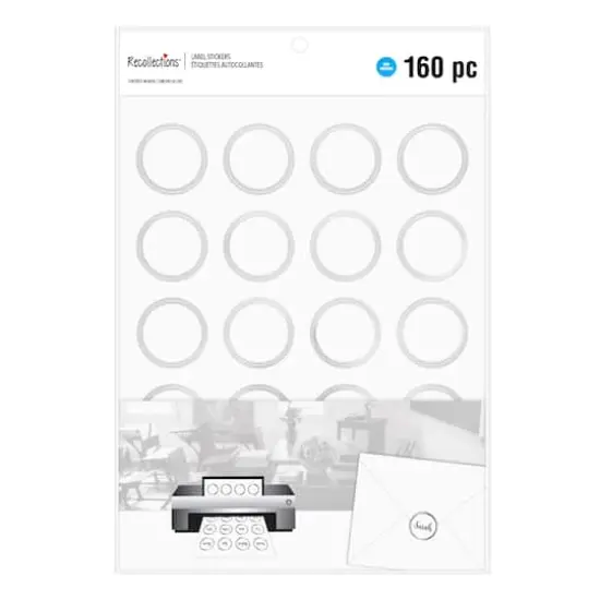 Silver Border Round Label Stickers by Recollections&trade; {6}