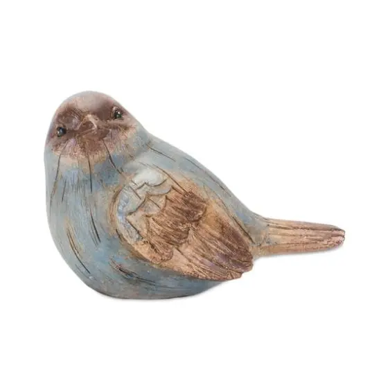 3" Rustic Blue Bird Figurine Set {4}
