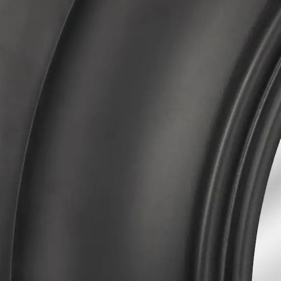 Hello Honey&reg; Black Hexagonal Carved Wood Framed Wall Mirror {4}