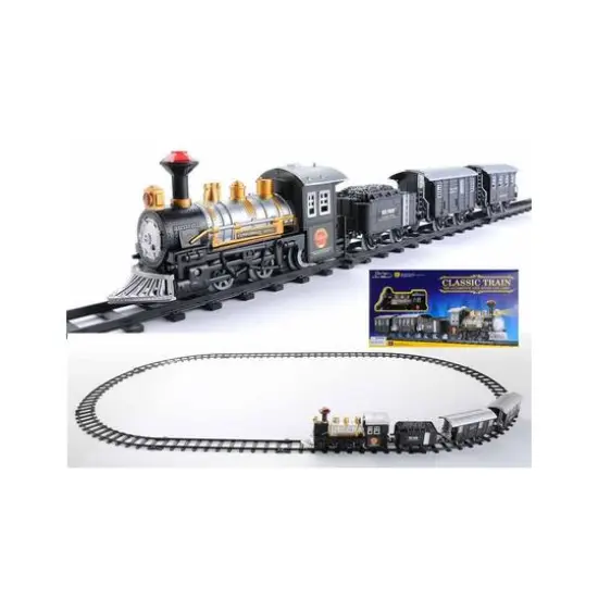 Black Lighted Animated Classic Train Set {5}