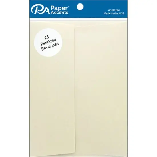 PA Paper™ Accents 5.25" x 7.25" Pearlized Envelopes, 25ct. Cornsilk {1}