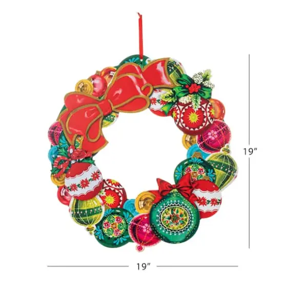 19" Vintage Ornament Wreath {4}