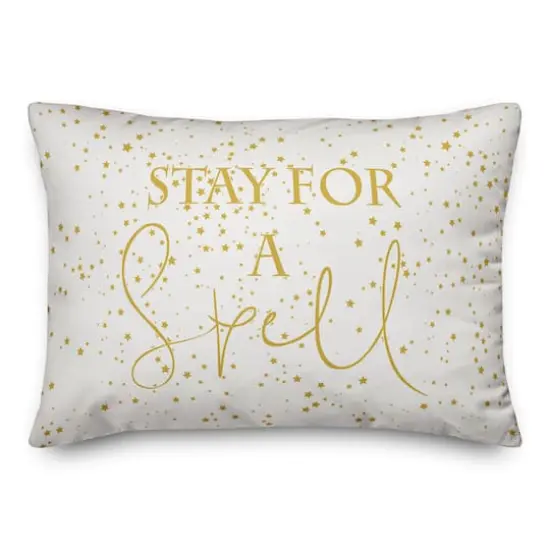 Stay For A Spell Throw Pillow {1}