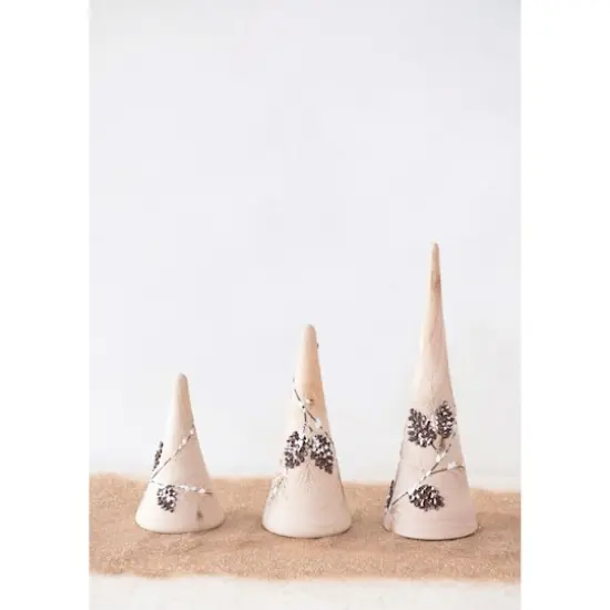 Hello Honey&reg; 8.5" Natural Hand-Painted Eucalyptus Wood Tree {3}