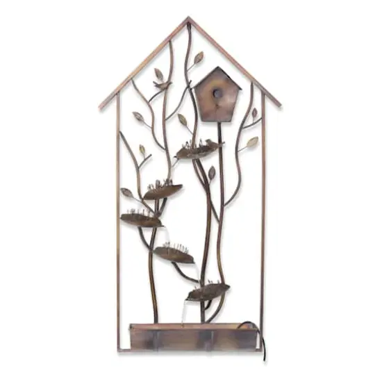 4ft. Bird House Wall Fountain {1}