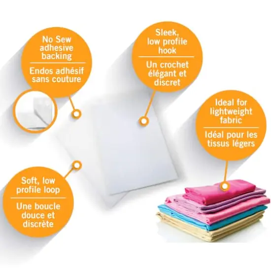 VELCRO&reg; Brand Sleek & Thin&trade; White Stick On Fastener Rectangle {5}