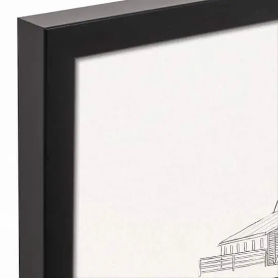 Farmhouse Sketches 11" x 14" Black Framed Canvas - Set of 2 {7}