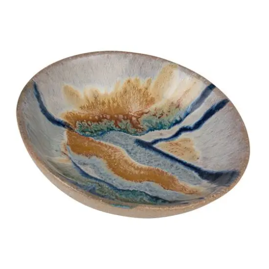 Hello Honey&reg; 7" Multicolor Round Abstract Artistry Stoneware Bowl {1}