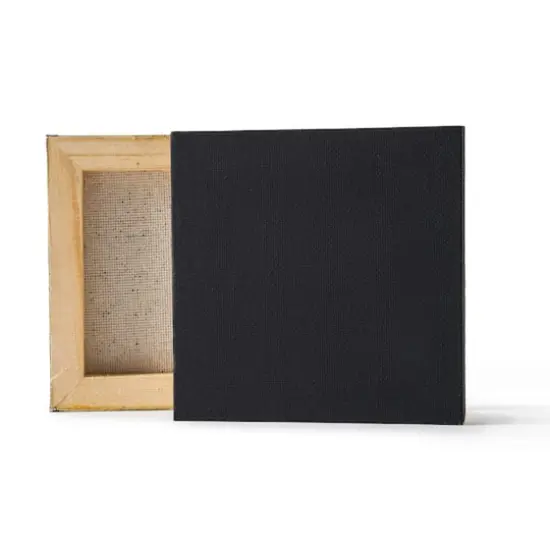 2 Pack 4" x 4" Mini Canvas by Artist's Loft™ Necessities™ Black {8}