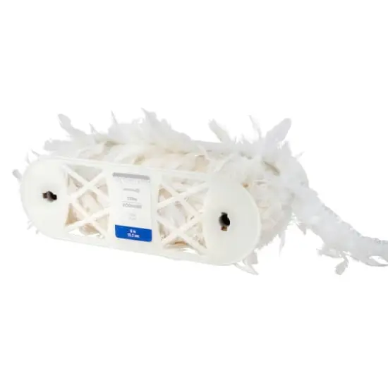 6" Natural Feather Trim by Celebrate It&reg; White {4}