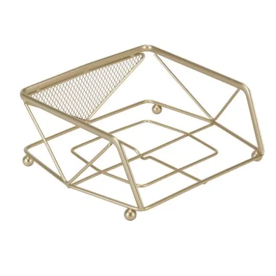 Kitchen Details Geode Napkin Holder Satin Gold {2}