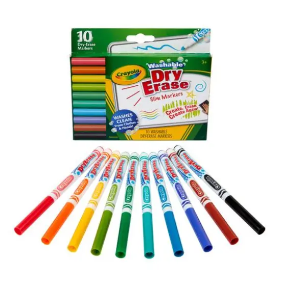 Crayola&reg; Washable Dry Erase&trade; Slim Markers, 10ct. {6}