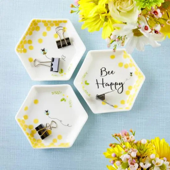 Kate Aspen&reg; Bee Happy Trinket Dish, 3ct. {5}