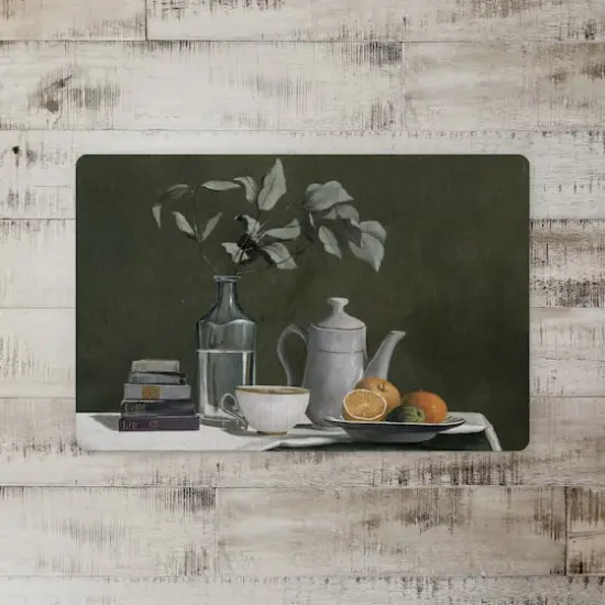 Antique Green Still Life 27" x 18" Floor Mat {3}