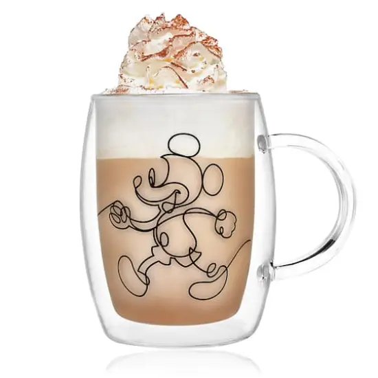 JoyJolt&reg; Disney&reg; 13.5oz. Mickey & Pluto Aroma Glass Mugs, 2ct. {4}