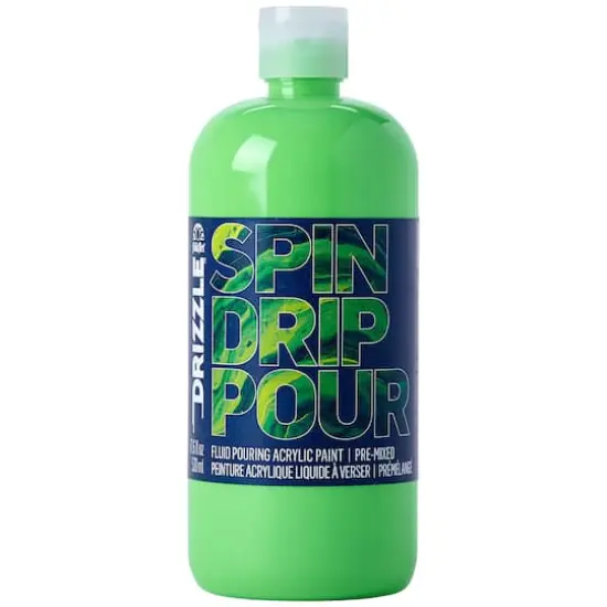 FolkArt&reg; Drizzle&trade; Pre-Mixed Fluid Pouring Acrylic Paint, 17.6oz. Neon Limeade {1}