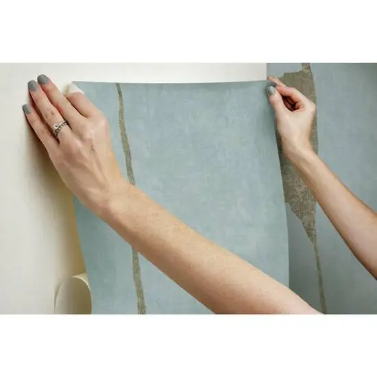 Roommates Ivory Coast Mural Peel & Stick Wallpaper Gray/Blue {6}