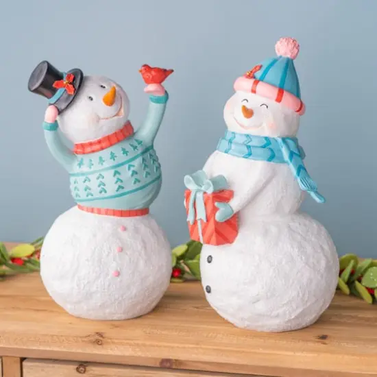 Whimsical Snowman Figurine Set {5}