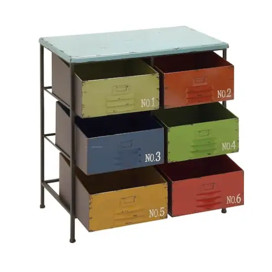 29'' Multi-Colored Industrial Metal Storage Unit {4}