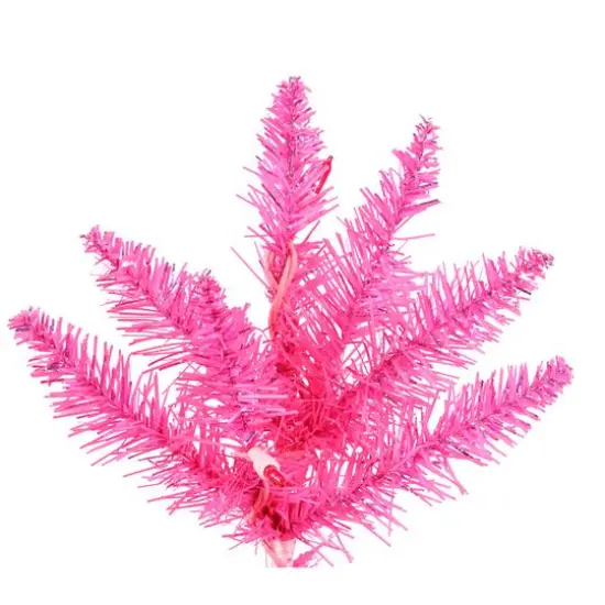 3ft. Pre-Lit Hot Pink Artificial Christmas Tree, Pink LED Lights {4}