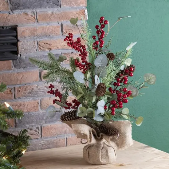 Glitzhome&reg; Christmas Pine, Eucalyptus & Berry Tree {4}