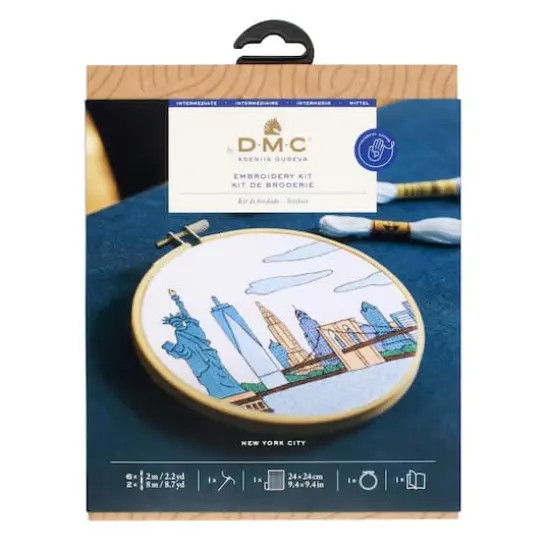 DMC&reg; NYC Intermediate Embroidery Kit with Hoop {3}