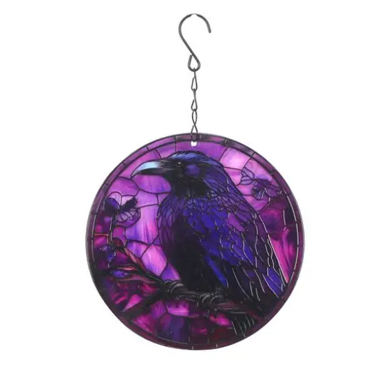 12" Purple Glass Raven Wall Art by Ashland&reg; {1}