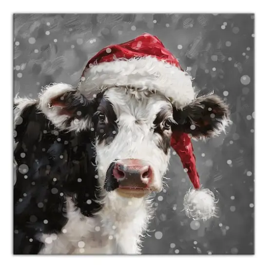 Christmas Town Square 24" x 24" Canvas Wall Art {1}