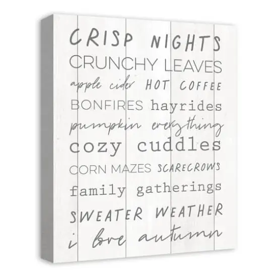 I Love Autumn Canvas Wall Art {3}