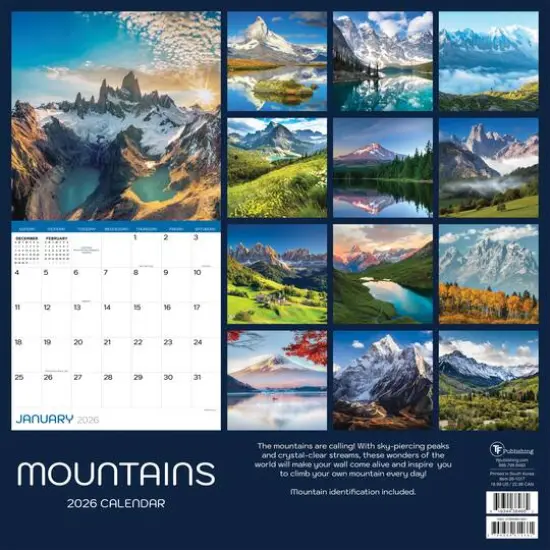 2026 Mountains Wall Calendar {6}