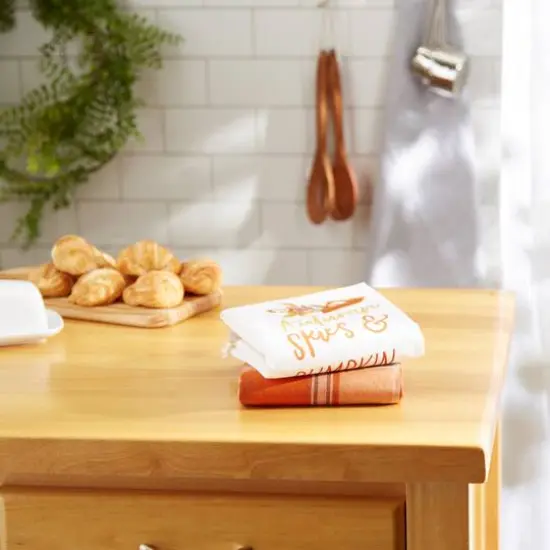 DII&reg; Autumn Skies Pumpkin Pies Dishtowel Set {6}