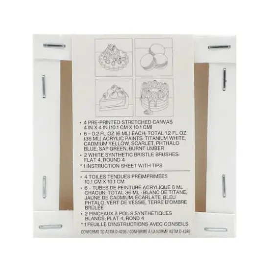 4" x 4" Sweets Canvas Painting Kit by Craft Smart&reg; {9}