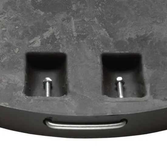 25" Black Metal Pie Shaped Umbrella Base {4}