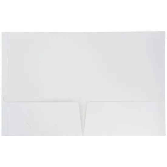 JAM Paper Laminated 2-Pocket Glossy Folders, 6ct. White {4}