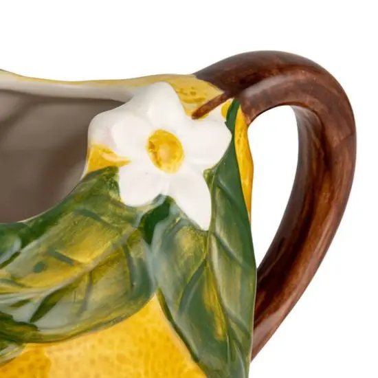 Hello Honey&reg; 6.25" Sunny Orchard Stoneware Lemon Pitcher {7}