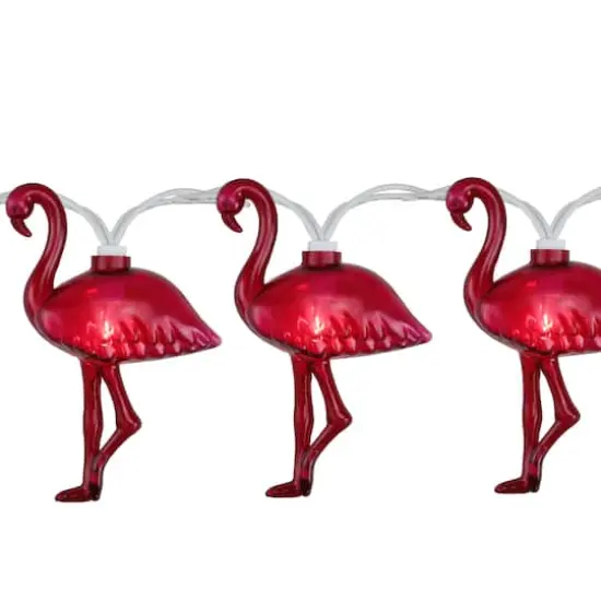 10ct. Pink Flamingo Summer Patio String Lights {3}