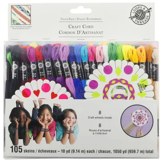 Craft Cord Value Pack by Loops & Threads&trade;, 105ct. {6}