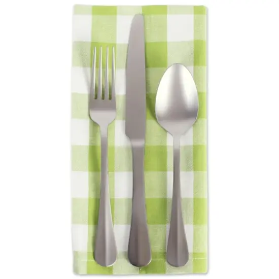 DII&reg; Green Apple & White Check Cloth Dinner Napkins, 6ct. {7}